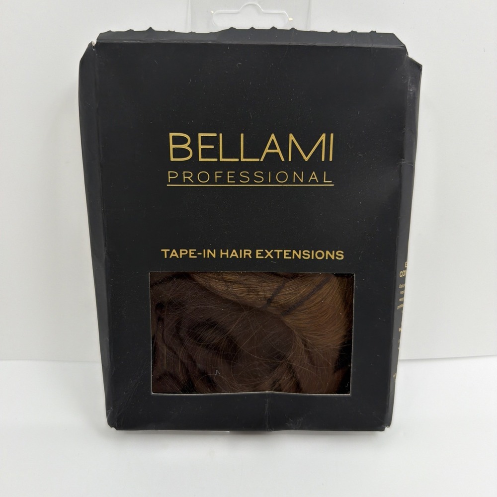 BELLAMI Tape In Hair Extensions 20" Chocolate Mahogany Sombre Human Hair NEW